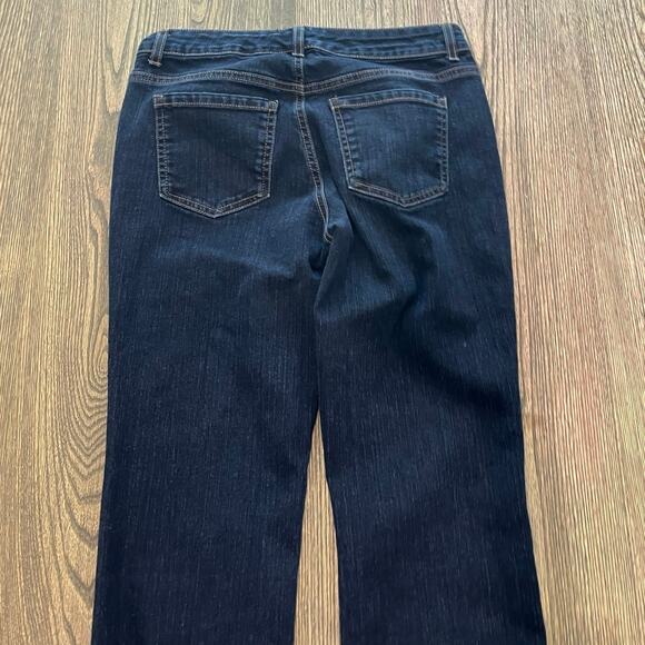 Bandolino Caroline Slim Straight Leg Jeans Denim Stretch Dark Wash Blue Size 6 - Picture 10 of 11